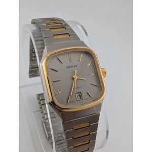 Shivas Swiss Made Watch Women 23mm Case Two Tone Adjustable Band- New Battery